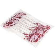 Artikel Blomsterprop dekorativt stik "Love" Valentinsdag 25,5cm 16 stk