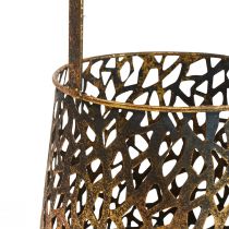 Artikel Deco lanterne borddekoration fyrfadsstage guld antik 14,5cm