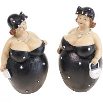Artikel Dekorativ figur buttet kvindefigur badeværelse dekoration H16 cm sæt med 2