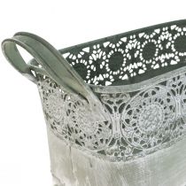 Dekorativ skål metal blomsterskål håndtag 25,5/30/35,5 cm sæt af 3