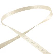 Artikel Gavebånd creme bryllupsbånd dekorative bånd 15mm 20m