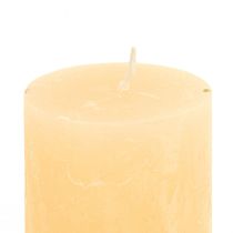 Artikel Ensfarvede lys abrikos lyssøjler 50×100mm 4 stk