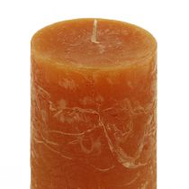Artikel Søjlelys mørk orange ensfarvet Sunset 60x100mm 4 stk