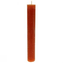 Artikel Koniske lys farvede brune lys 34×240mm 4stk