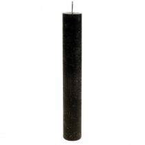 Artikel Koniske lys farvede sorte lys 34×240mm 4 stk