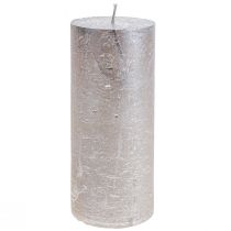 Artikel Bloklys platin skinnende mønster 200mm Ø85mm 2 stk