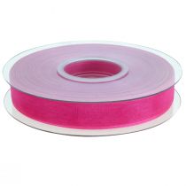 Artikel Organza bånd gavebånd pink bånd selvkant 15mm 50m
