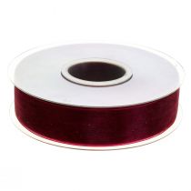 Artikel Organzabånd stofbånd Organza Bordeaux 25mm 50m
