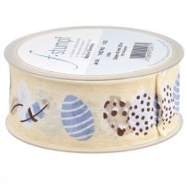 Artikel Gavebånd påske pyntebånd påskeæg creme 40mm 20m