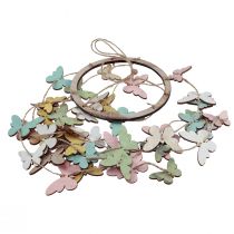 Artikel Vindklokke dekoration sommerfugle vinduesdekoration træ Ø15cm 55cm