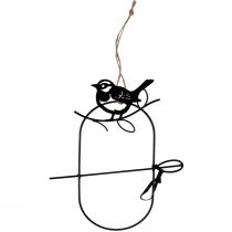 Artikel Hængedekoration Metaldekoration Fugle Sort 18×22,5cm 3 stk