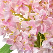 Artikel Hortensia kunstig lys pink kunstig blomsterhaveblomst 65cm