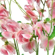 Artikel Kunstige blomster pink hvid vikke Vicia haveblomster 61cm 3stk