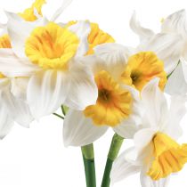Artikel Kunstige påskeliljer Hvide Silkeblomster Påskeliljer 40cm 3stk