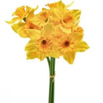 Artikel Påskelilje dekoration kunstige blomster gule påskeliljer 38cm 3stk