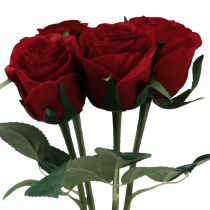 Artikel Kunstige Roser Rød Kunstige Roser Silkeblomster Rød 50cm 4stk