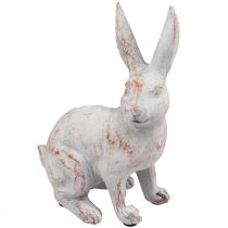 Artikel Kanin siddende dekorativ kanin kunststen hvid brun 15,5x8,5x22cm