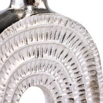 Artikel Dekorativ vase sølv metal vase sneglehus spiral H31cm