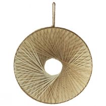 Artikel Boho vægdekoration dekorativ ring træ naturlige naturfibre Ø40cm