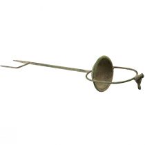 Artikel Dekorative fugledrik grøn antik med spyd Ø11cm H55cm