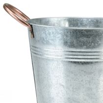 Artikel Urtepotte med håndtag dekorative metalspand Ø21cm H19,5cm