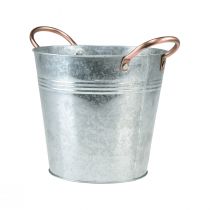 Artikel Urtepotte med håndtag dekorative metalspand Ø21cm H19,5cm