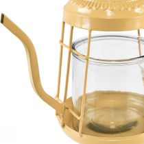 Artikel Fyrfadsstage glas lanterne tekande orange Ø15cm H26cm
