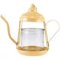 Artikel Fyrfadsstage glas lanterne tekande orange Ø15cm H26cm