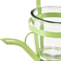 Artikel Lanterne glas dekorativ vandkande metal grøn Ø14cm H13cm