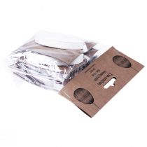 Artikel Påskeæg til ophængning af bikageæg hvid orange 8cm 6 stk