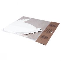 Artikel Dekorativ kylling honeycomb papir dekorationsfigur hvid 28,5x15,5x30cm