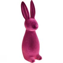 Artikel Flocked Bunny Påskehare-dekoration – 2. valg – Violet 15×15,5×47 cm