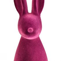 Artikel Flocked Bunny Påskehare-dekoration – 2. valg – Violet 15×15,5×47 cm