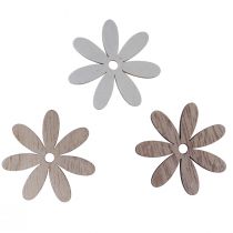 Artikel Scatter dekoration træ blomster borddekoration naturhvid Ø4cm 72 stk