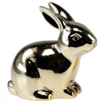 Artikel Keramiske kaniner guld kanin siddende metal look 8,5cm 3 stk