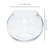 Artikel Kuglevase Glas Mini Vase Rund Glas Deco H8cm Ø7cm
