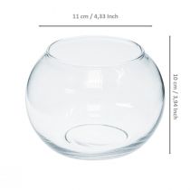 Artikel Kuglevase glas blomstervase rund glas dekoration H10cm Ø11cm