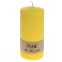 Søjlelys Gul Citron Wenzel lys PURE lys 130×60mm