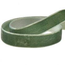 Artikel Fløjlsbånd grønt pyntebånd fløjlsgavebånd B20mm L10m