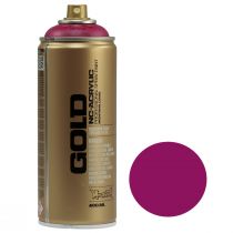 Artikel Spraymaling lak spray Pink Montana Guld silkemat 400ml