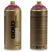 Artikel Spraymaling lak spray Pink Montana Guld silkemat 400ml