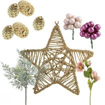 Artikel Gør-det-selv æske julejutestjernedekoration til ophæng Ø28cm