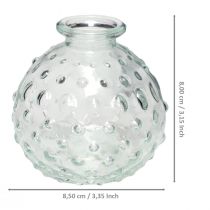 Artikel Lille glasvase kuglevase vase klar Ø8,5cm H8cm