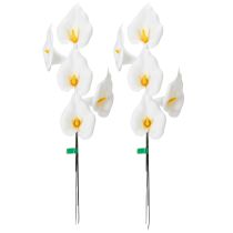 Artikel Kunstig calla med gul støvdrager, dekorative blomster, 35 cm, 10 stk.