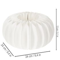 Artikel Papirring af honningkage, rund, stor, til tørrede blomster og efterårsdekoration, 24 cm, 4 stk.