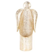 Artikel Lysestage englefigur guld festlig dekoration 27 cm