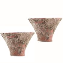 Artikel Resin Pot Lerpotte Plantepotte Terracotta Vintage H7cm 2stk