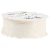 Artikel Organza bånd creme dekorative bånd hjerter 40mm 15m