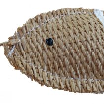 Hængende dekoration deco fisk til at hænge maritim dekoration stribet 14,5×6cm