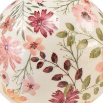 Artikel Keramisk kugle med blomster keramik dekorativt fajance 12cm